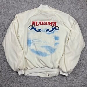 Alabama Jacket Mens Large Vintage Snap Button Bomber Country Music USA Made